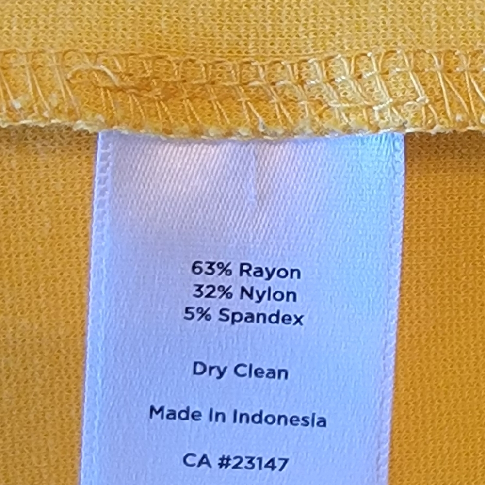 Talbots Yellow Shift Pocket Dress Sz: 2P - Picture 4 of 6